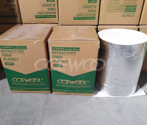 Ceramic fiber blanket with aluminum foil Ceramic fiber blanket with aluminum foil